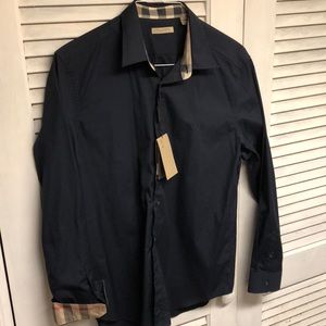 Burberry Brit navy blue dress shirt